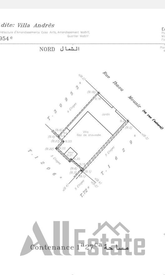 Terrain à vendre – Quartier Maarif